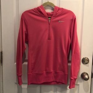 Women’s Nike ThermaFit 1/4 Zip Pink Hoodie - Sm